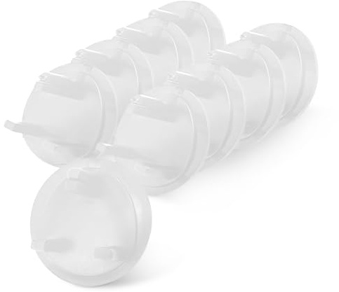 Kidoola Pack of 20 Socket Covers, Child Proof Home Safe Plug Protectors, Electrical Insulation Plastic Socket Guards Caps for Children and Baby Safety for Home, School, Kindergarten, Nursery - White