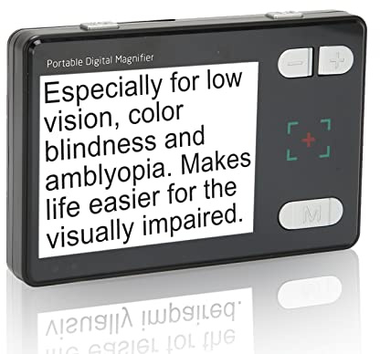 Loupe portative, loupe d'aide à la Lecture numérique HD de 3,5 Pouces avec poignée, Zoom 1MP 2X à 32x 26 Modes de Couleur, pour Basse Vision, malvoyants