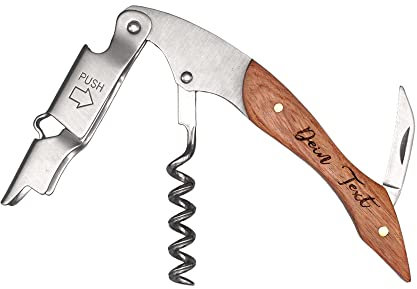 Premium Weinöffner mit persönlicher Gravur - Kellner-Korkenzieher - individuell graviert