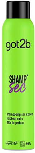 Schwarzkopf GOT2B Trockenshampoo Express, Frische Extra, Duft 48H, vegane Formel, ohne weiße Rückstände, 200 ml