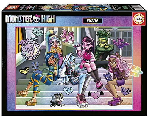 Educa - Puzzle 1000 Pieces for Adults | Monster High, 1000 Pieces Puzzle for Adults and Children from 14 Years (19703)