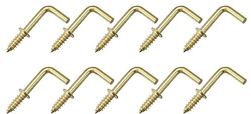 METALLIXITY Vis pour Suspendre (25mm/0.98) 40pcs, Plafond Crochet Métal L Forme - pour Suspendre Extérieur, Tasse, Salle de Bain, Cuisine, Mur, Meuble Connexion