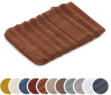 liebling Waschhandschuh Luxus Bio Baumwolle, Serie Marseille, 770 gr. / m², 16 x 21 cm, Ökotex, 60 Grad, saugstark, schnelltrocknend, Farbe: braun