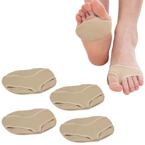 KIRZAX Coussinets Metatarsiens, 2 Paires Coussin de Protection de Pointe de Pied, Chaussure Plantaire Coussinet Pour Durillons,Soulage la Douleur et la Pression du Pied Avant(L)