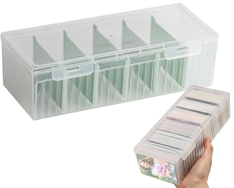Scatola di immagazzinaggio per schede indice,Custodia di archiviazione da scrivania grande capacità per appunti | Organizzatore di biglietti da visita,Per cucina, casa, ufficio, scuola, camera