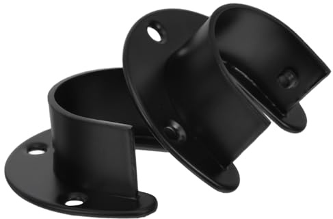 TOYANDONA Supporto per Asta Armadio in Acciaio Inox 1-1/4 da Parete Viti, Set 2 Pezzi, Staffa Flangiata Robusta per Bastoni Appendiabiti, per Organizzazione Guardaroba e Abiti Pesanti