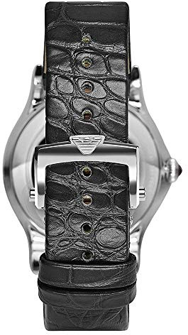 Emporio Armani schweizisk tillverkad automatisk herrklocka med läderrem ARS3303