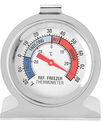 Termometro per frigorifero, termometro a quadrante in acciaio inossidabile Strumento per misurare la temperatura per la conservazione degli alimenti in cucina