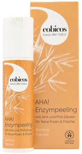 Cobicos Gesichtspeeling AHA Enzympeeling 50 ml – Gesichtsreinigung mit AHA Säure + Grüntee Skincare Peeling Naturkosmetik