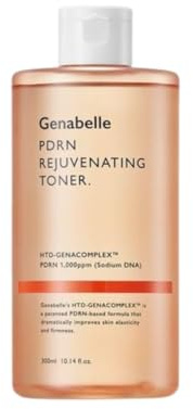 Genabelle PDRN Rejuvenating Toner - Deep Hydration & Skin Barrier Support with PDRN, Panthenol, Hyaluronic Acid - Soft & Glowing Skin - 10.14 fl.oz/300ml
