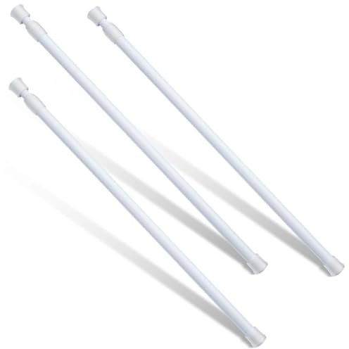 3 Piezas de Rejas de Seguridad para Ventanas, 40-70 cm Barra de Cerradura de Seguridad para Puerta Corredera Ajustable Ventana Fija para Puerta de Patio de Seguridad para Niños (Blanco)