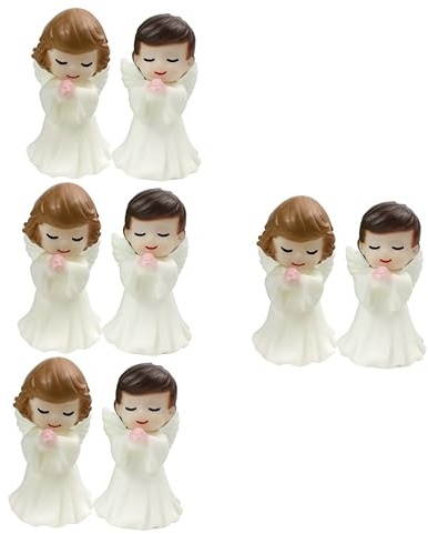 Abaodam 8pièces Figurines Anges Vinyle Décoration De Gâteau Et Ornement De Bureau De Garçon Et Fille