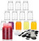 12 Stück Shot Flaschen zum Befüllen, 60ml Weithals Mini Glasflaschen mit Deckel, Shotgläser mit Deckel, Ingwer Shot Fläschchen, Kleine Fläschchen zum Befüllen für Saft, Smoothie, Wasser, Ingwer Shot