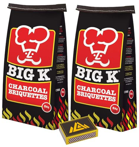 Charcoal Briquettes 5kg - Restaurant Grade BBQ Charcoal Briquettes for Barbecue and Grill With Perfectonish Match Box (2)
