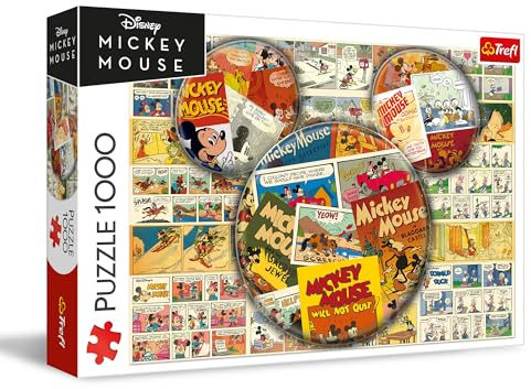 Trefl - Disney Mickey Mouse Comic - Puzzle 1000 Teile - Mickey Mouse Comic-Puzzle, für Erwachsene und Kinder ab 14 Jahren