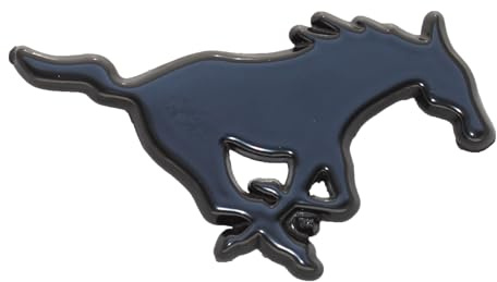 SMU Southern Methodist University Black Mascot Metal Auto Emblem