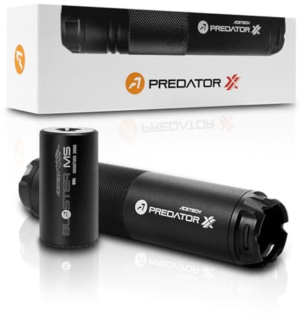 ACETECH Unidad de trazador de rifles de airsoft con rosca negativa CCW de 14 mm BBS que brilla en la oscuridad, efecto de luz LED (Predator XX – Blaster)