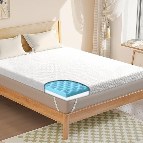 Gel Topper 90x200cm, 7,5cm Höhe Memory Foam Matratzentopper mit Waschbarem Bezug aus Bambusfaser, Zwei Härtegrade H3&H2 Oeko-TEX® Zertifiziert Matratze Topper mit Anti-Rutsch-Bändern