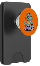 Tocadiscos DJ Dino Funny Music Lover Dinosaur Vibes PopSockets PopWallet para MagSafe