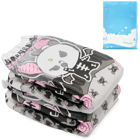 LittleForBig Ultra Absorbent 7000 ml Adult Printed Diaper 2 Pcs - Goth Brat