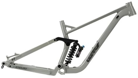 ZECHAO Cadre de VTT Tout Suspendu 27,5/29 Pouces, Axe Traversant 12x148 MM Cadre Enduro, Freins À Disque 16/18 Pouces, DH/AM/XC avec Amortisseurs Arrière(Grey,L)