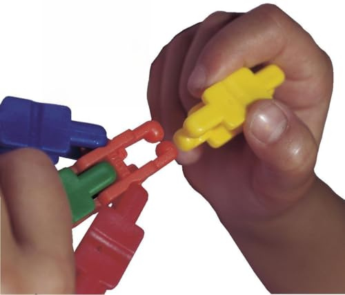LADO Cadenas Dentadas, Juego de Construcción 80 Piezas, Desarrollo de Destreza Manual y Pinza Digital, Ideal para Escritura, Multicolor