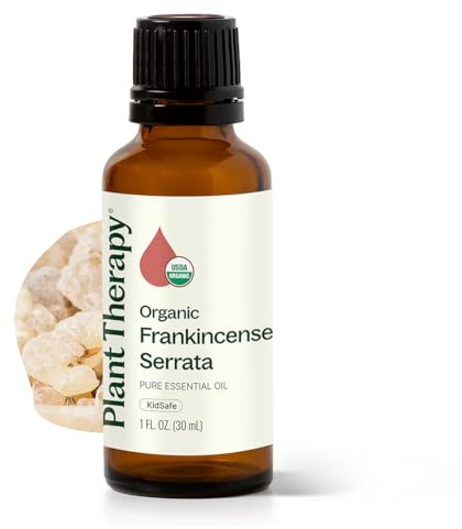 Plant Therapy Organic Frankincense Serrata Essential Oil 100% Pure, USDA Certified Organic, Undiluted, Natural Aromatherapy, Therapeutic Grade 30 mL (1 oz)