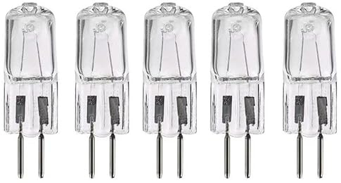 UGEFKMQ Lampadine Alogene G5.3 220V 35w Capsula Trasparente GU5.3 Base a doppio ago Lampadina Alogena Bianco Caldo 2700k Dimmerabile,50 W,20 Pezzi