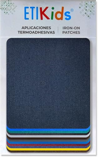 Aufnäher, zum Aufbügeln, Reparaturstoff zum Aufbügeln, für innen und außen, Deko-Set, 8,7 x 10 cm (Mehrfarbig, 12 Bügelflicken)