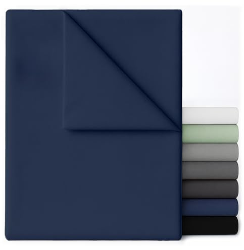 Dreamzie Sabanas Encimera - 270x290 Azul Oscuro - Microfibra Cepillada Ultrasuave para Cama Doble 180x200 - Certificada Oeko-Tex