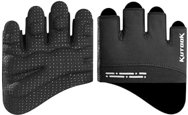 KUTOOK Gants Masculation pour Femme et Homme Gant Sport Demi-Paume Gants Fitness Respirants Antidérapant pour Gym Gymnastique Traction FC160