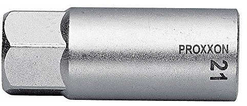 PROXXON 1,27 cm, Chiave a bussola da 1/2 per candele, 21 mm, Argento