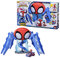 SPIDEY AND HIS AMAZING FRIENDS Marvel Web-Quarters Playset With Lights, Sounds, Spidey and Vehicle, For Kids Ages 3 and Up, Multicolor