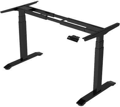 STABUREAUS Höhenverstellbarer Schreibtisch | Höhenverstellbares Tischgestell | Bluetooth-Steuerung | 2 Motoren | Ergonomisch | Elektrisch verstellbar 61 - 126 cm | 100 kg Belastbarkeit (Schwarz)