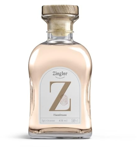 Ziegler Haselnuss 43% (1x 0,5l) - Aromatischer Haselnussgeist mit feinen Röstaromen