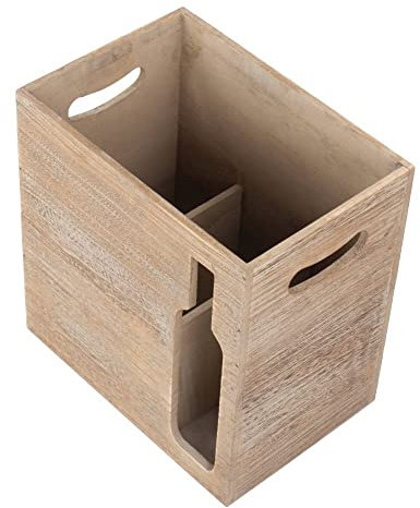 Red Hamper DB045 Brown Wooden 6 Wine Bottle Cut-Out Carrier