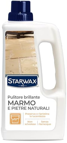 STARWAX - Pulitore brillante per marmo e pietre naturali - Pulisce e ripristina la lucentezza - Senza risciacquo - Non scivoloso - Prodotto in Francia - 1L - Fino a 12 operazioni