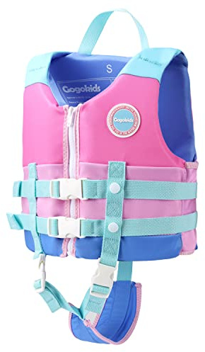 Gogokids Giubbotto di salvataggio per bambini – Giubbotto di salvataggio per bambini – Giubbotto di salvataggio Bouyancy, costume da bagno in neoprene, per bambini da 2 – 9 anni/15 – 35 kg