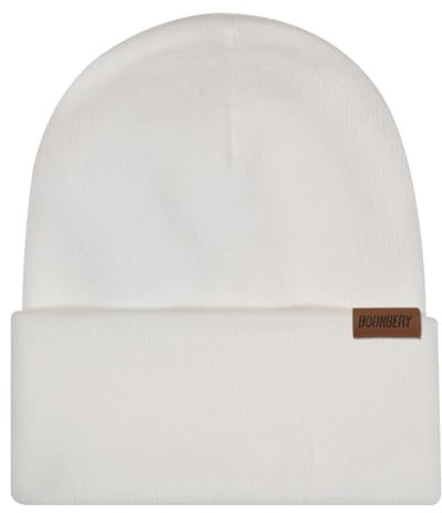Boonbery Mütze Herren Damen Unisex Beanie Wintermütze Strickmütze klassisches Design Weiche Dünne Mütze Ideal für Alle Jahreszeiten Weiß