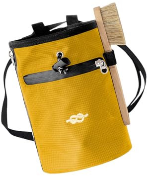 Fazvncv Kletterkreide-Tasche, verstellbarer Hüftgurt, Reißverschluss, Aufbewahrungstasche und Bürstenhalter, Klettern, Bouldern, Kreidebeutel