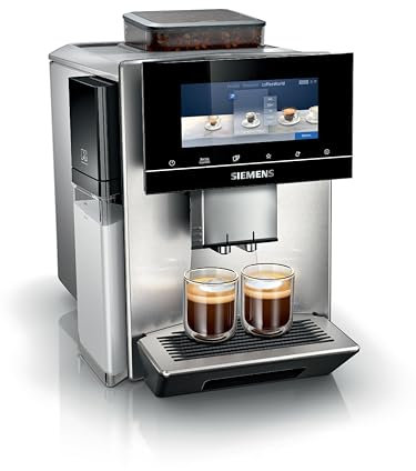 Siemens Kaffeevollautomat EQ900 plus TQ905DZ3, 36 internationale Kaffeespezialitäten, individueller Mahlgrad, App-Steuerung, großes Full-Touch-Display, Edelstahl
