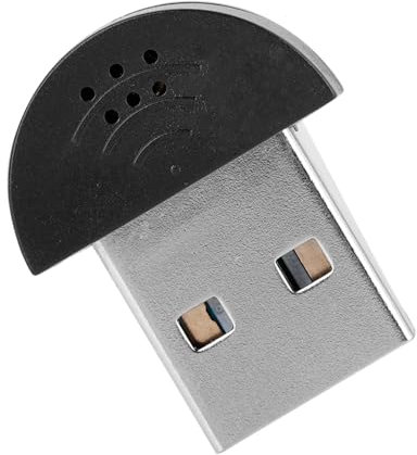 Gegong Piccolo microfono USB portatile, microfono per computer, microfono, riduzione del rumore, spina per giocare, PC, laptop, registrazione audio, adattatore compatto USB 2.0, riconoscimento vocale