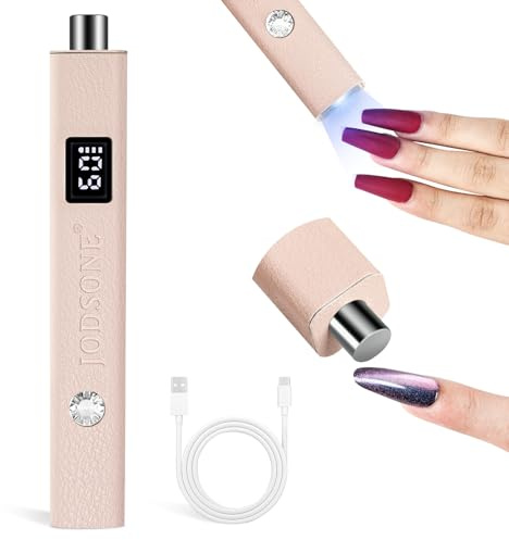 JODSONE Lámpara Uñas Mini de Mano con Imán - Secador U V para Crear Efecto Ojo de Gato, Lámpara Uñas Semipermanentes Portátil Recargable USB