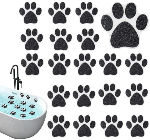 Pegatinas de ducha antideslizantes de 20 piezas en forma de pata de perro