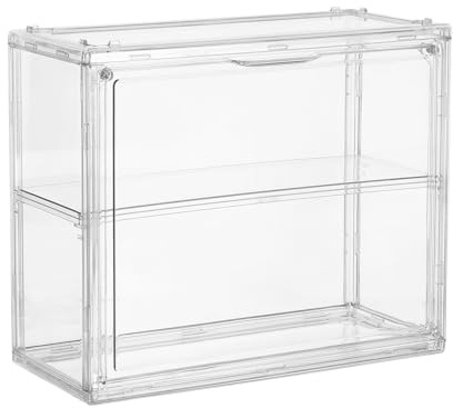 TOYANDONA Vitrine pour Voitures Miniatures Présentoir Empilable ou Mural Boîte de Rangement Acrylique Transparent pour Modèles Réduits Figurines et Mini Jouets