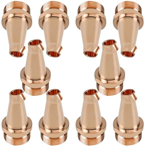 Juego de boquillas de soldadura láser de cobre M16, boquillas de alimentación de alambre de 0,8 a 2,0 mm para sistemas de soldadura láser de fibra y portátiles 10 piezas 1.0mm