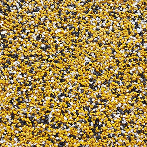 20kg Buntsteinputz Mosaikputz 1-2mm CoPa1 Gelb/Schwarz/Weiß(Naturkorn) - Hergestellt in Bayern -