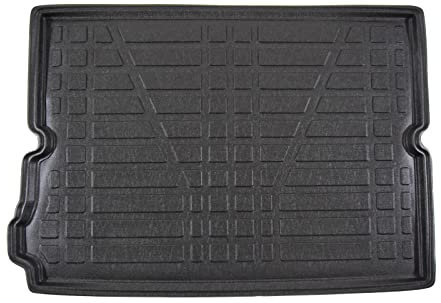 SCOUTT | Tapis De Coffre sur Mesure pour 5008 Depuis 2017, Noir, Antidérapant, Bord Haut, Toutes Saisons, Adapté Animaux de Compagnie