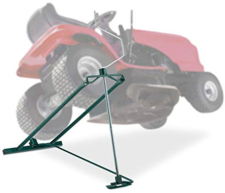 Relaxdays Dispositif de Levage Lève Tondeuse, 400 kg, Dispositif d’Inclinaison Continue de Tondeuse, Acier, Vert