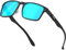 ATTCL Klassische Herren Polarisierte Sonnenbrille mit Rechteckig Metallrahmen und Karbonfaser Bügeln,UV400 Schutz Sonnenbrillen 8999 Black blue